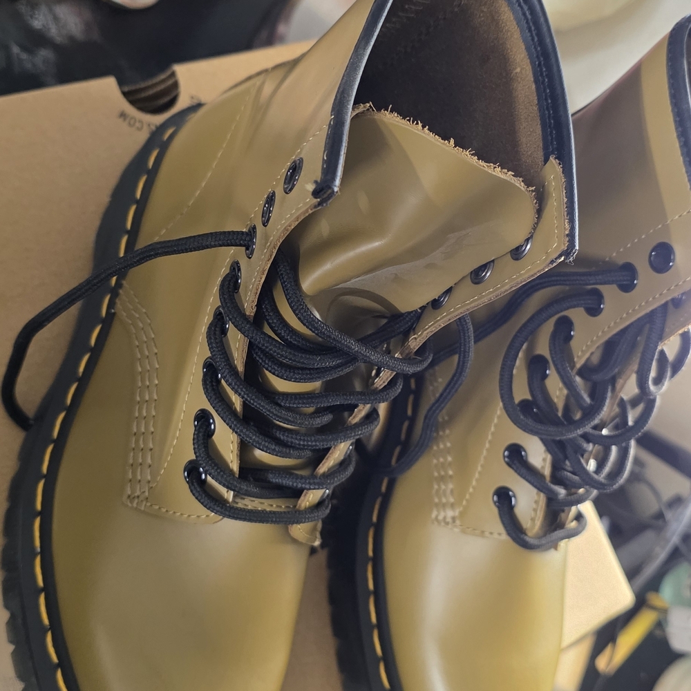 Dr. Martens Olive Ankle Boots
